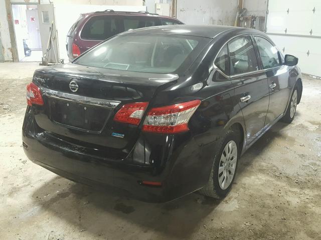 3N1AB7APXEY334345 - 2014 NISSAN SENTRA BLACK photo 4