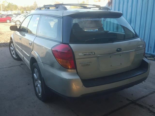 4S4BP62C167305629 - 2006 SUBARU LEGACY BEIGE photo 3