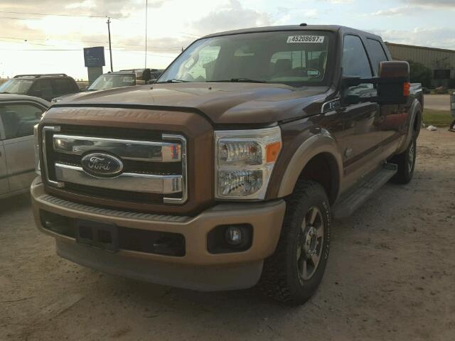 1FT7W2B68BEA50998 - 2011 FORD F250 BROWN photo 2