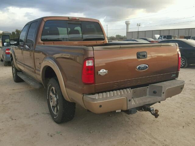 1FT7W2B68BEA50998 - 2011 FORD F250 BROWN photo 3