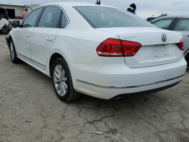 1VWCP7A3XDC066891 - 2013 VOLKSWAGEN PASSAT WHITE photo 3