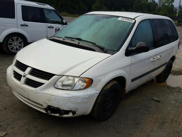 1D4GP45R47B161915 - 2007 DODGE CARAVAN SX WHITE photo 2