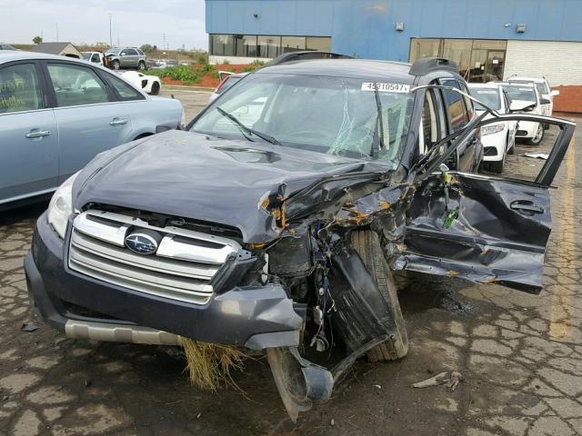 4S4BRBKCXD3216973 - 2013 SUBARU OUTBACK GRAY photo 2