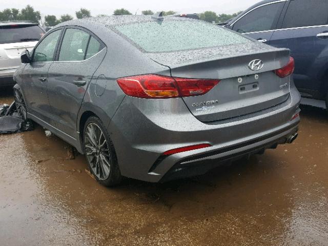 KMHD04LBXHU356526 - 2017 HYUNDAI ELANTRA SP GRAY photo 3