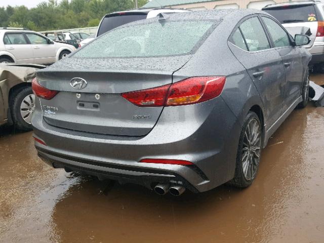 KMHD04LBXHU356526 - 2017 HYUNDAI ELANTRA SP GRAY photo 4