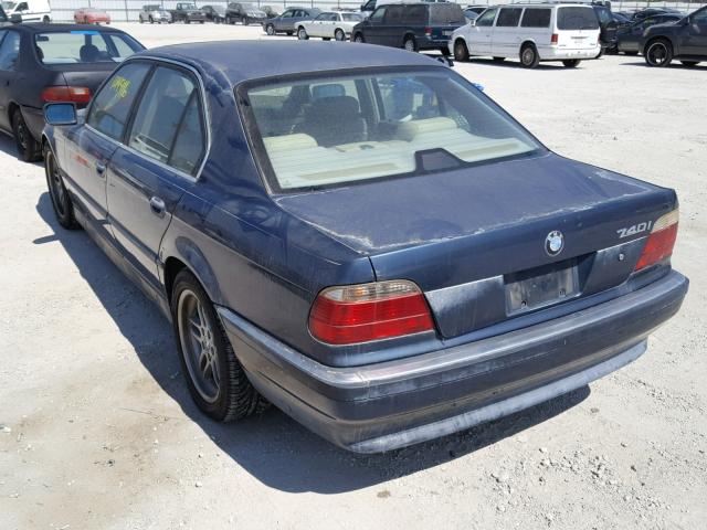 WBAGF6323SDH02807 - 1995 BMW 740 I AUTO BLUE photo 3