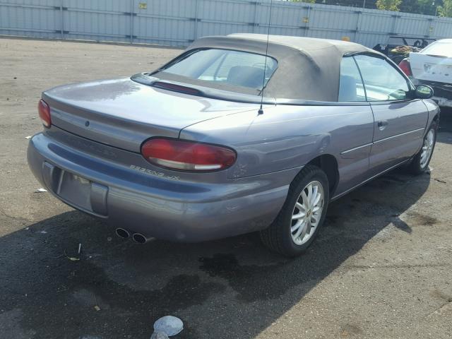 3C3EL45H6VT547792 - 1997 CHRYSLER SEBRING JX PURPLE photo 4