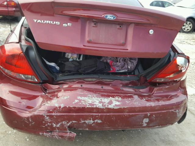 1FAFP53U75A298040 - 2005 FORD TAURUS SE MAROON photo 9