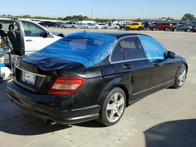 WDDGF5EB9AR112724 - 2010 MERCEDES-BENZ C 300 BLACK photo 4