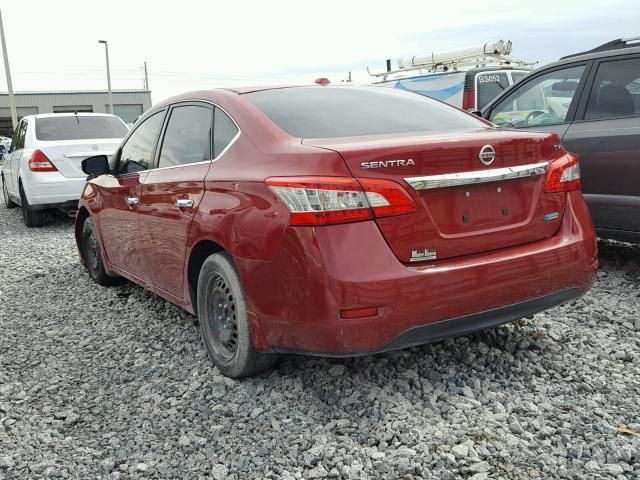 3N1AB7AP6DL628479 - 2013 NISSAN SENTRA S RED photo 3