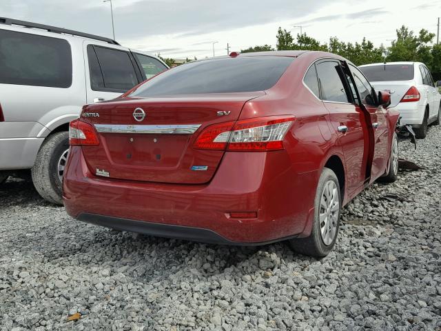 3N1AB7AP6DL628479 - 2013 NISSAN SENTRA S RED photo 4