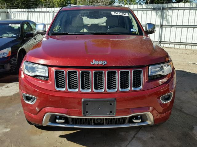 1C4RJFCM7EC390011 - 2014 JEEP GRAND CHER RED photo 9