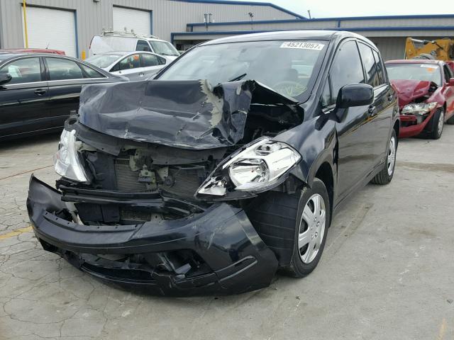 3N1BC13E29L477545 - 2009 NISSAN VERSA S BLACK photo 2