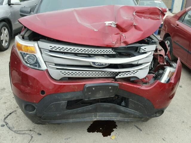 1FM5K7B87DGB16591 - 2013 FORD EXPLORER RED photo 9