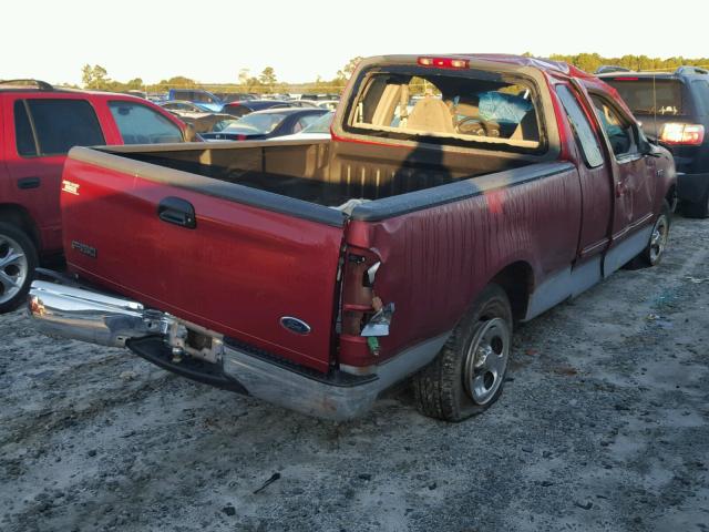 1FTZX1724YNA09461 - 2000 FORD F150 RED photo 4