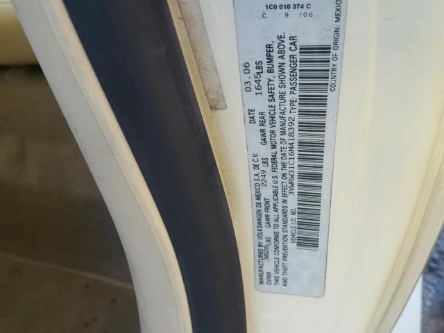 3VWRW31C16M418392 - 2006 VOLKSWAGEN NEW BEETLE 白色 照片 10