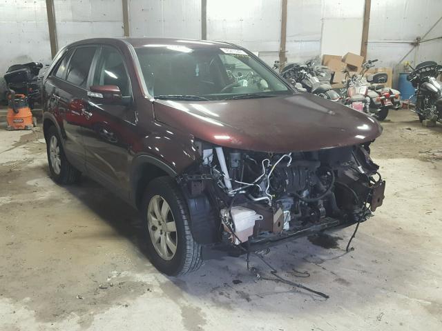 5XYKT3A18DG377409 - 2013 KIA SORENTO LX MAROON photo 1