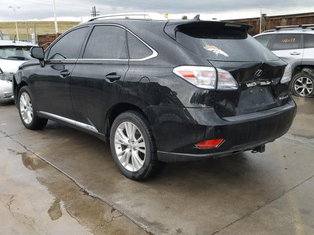 JTJBC1BAXC2432225 - 2012 LEXUS RX 450 BLACK photo 3