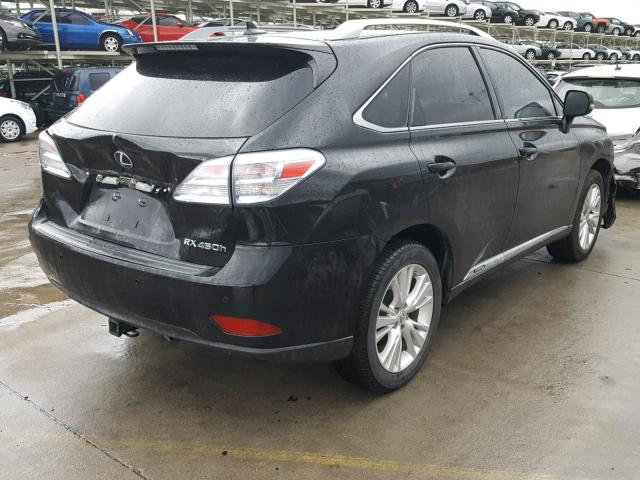 JTJBC1BAXC2432225 - 2012 LEXUS RX 450 BLACK photo 4