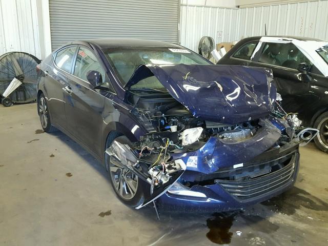 5NPDH4AE9EH537021 - 2014 HYUNDAI ELANTRA SE BLUE photo 1