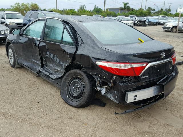 4T1BF1FK6HU378281 - 2017 TOYOTA CAMRY BLACK photo 3