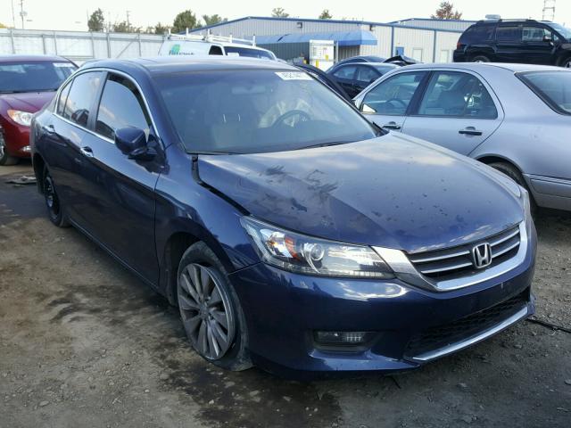 1HGCR2F70EA033389 - 2014 HONDA ACCORD EX BLUE photo 1