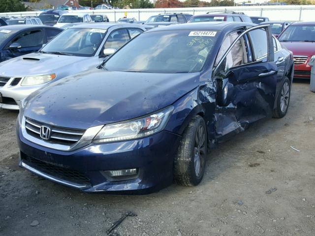 1HGCR2F70EA033389 - 2014 HONDA ACCORD EX BLUE photo 2