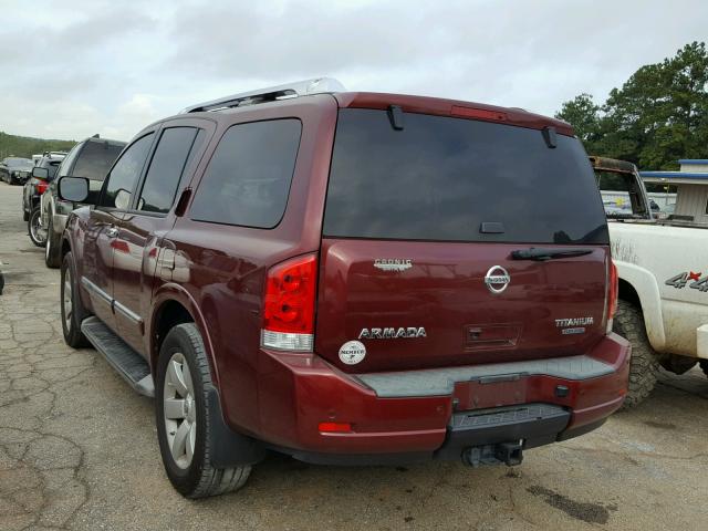 5N1BA0ND4AN612283 - 2010 NISSAN ARMADA SE BURGUNDY photo 3