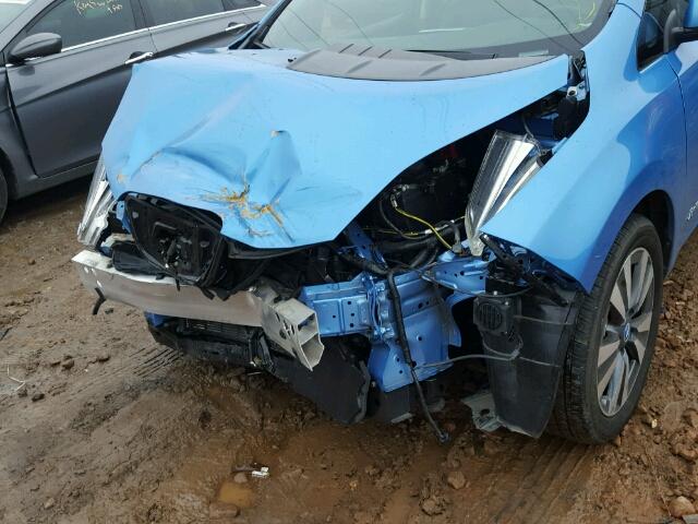 1N4AZ0CPXDC413508 - 2013 NISSAN LEAF S BLUE photo 10