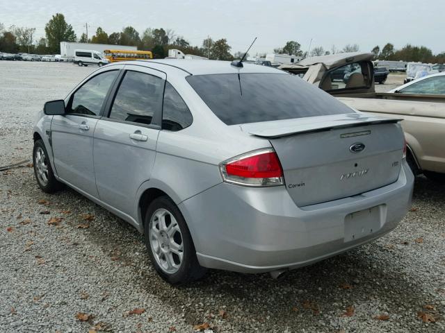 1FAHP35NX8W144836 - 2008 FORD FOCUS SILVER photo 3