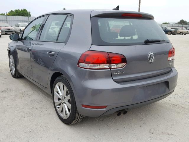 WVWDM7AJ4CW222354 - 2012 VOLKSWAGEN GOLF GRAY photo 3