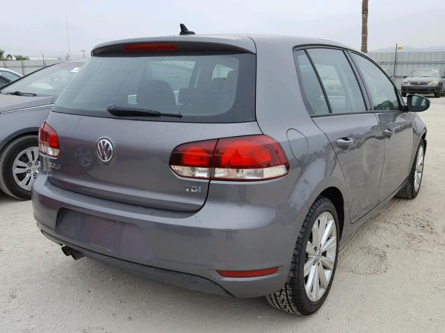 WVWDM7AJ4CW222354 - 2012 VOLKSWAGEN GOLF GRAY photo 4
