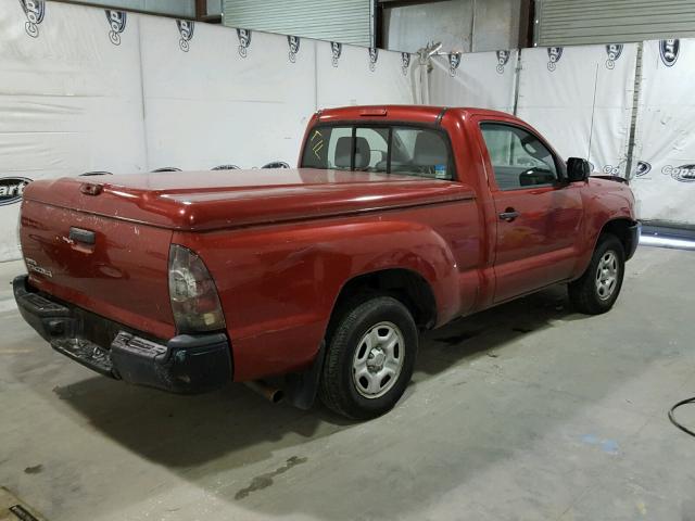 5TFNX4CN7BX001642 - 2011 TOYOTA TACOMA RED photo 4