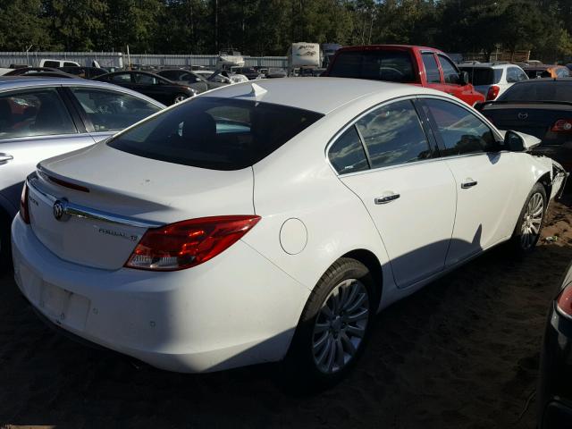 2G4GS5EVXD9173445 - 2013 BUICK REGAL PREM WHITE photo 4