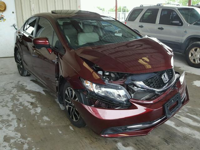 19XFB2F81FE050760 - 2015 HONDA CIVIC EX MAROON photo 1