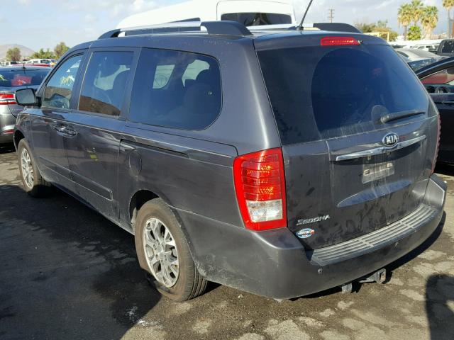 KNDMG4C75E6542910 - 2014 KIA SEDONA LX CHARCOAL photo 3