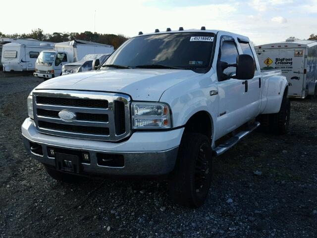 1FTWW33P95EB34910 - 2005 FORD F350 SUPER WHITE photo 2