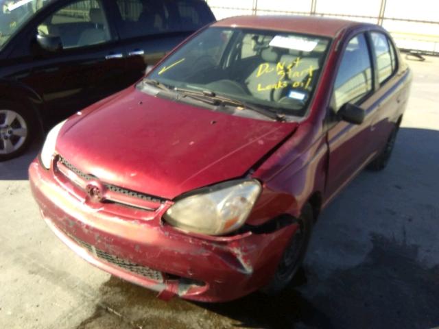 JTDBT123930296394 - 2003 TOYOTA ECHO MAROON photo 2