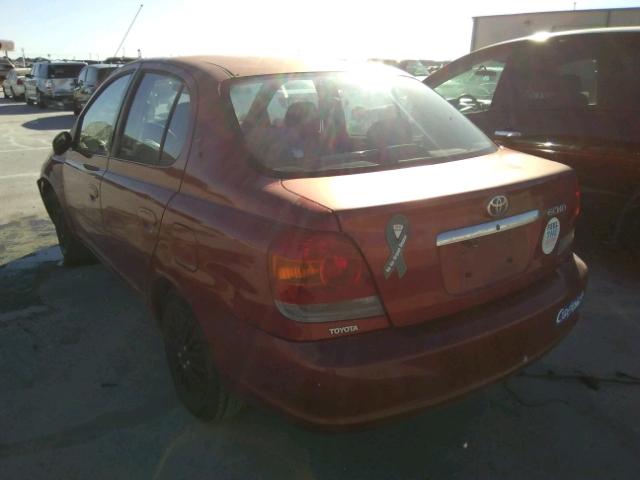 JTDBT123930296394 - 2003 TOYOTA ECHO MAROON photo 3