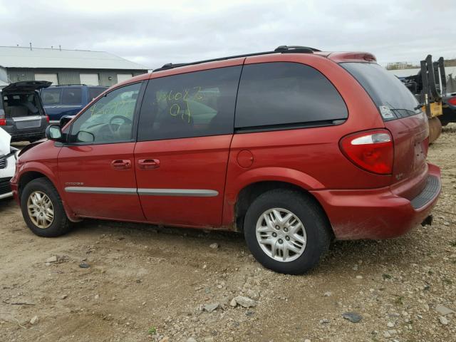 1B4GP453X1B206191 - 2001 DODGE CARAVAN SP RED photo 3