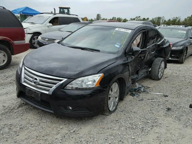 3N1AB7AP1EY330314 - 2014 NISSAN SENTRA S BLACK photo 2