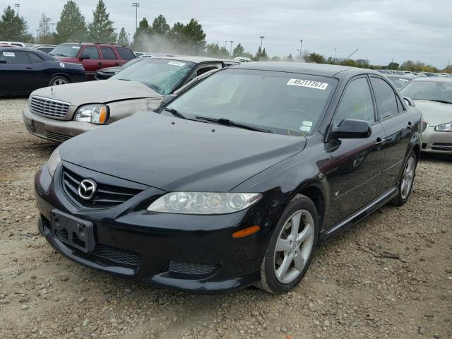 1YVHP80D055M37906 - 2005 MAZDA 6 BLACK photo 2