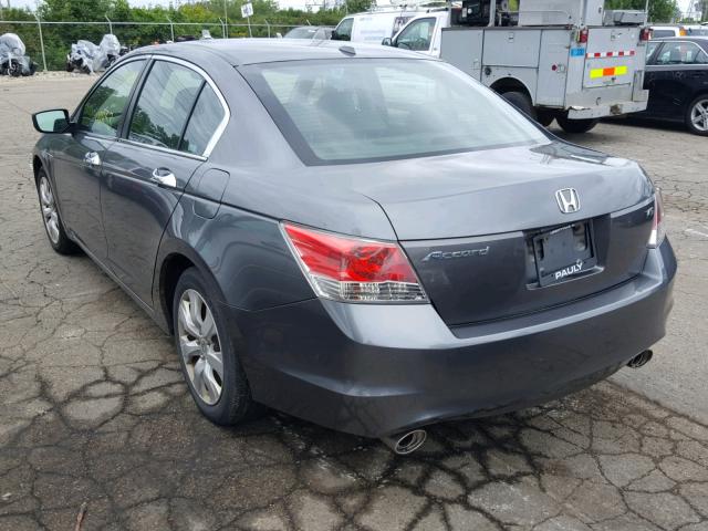 1HGCP36828A081825 - 2008 HONDA ACCORD EXL GRAY photo 3