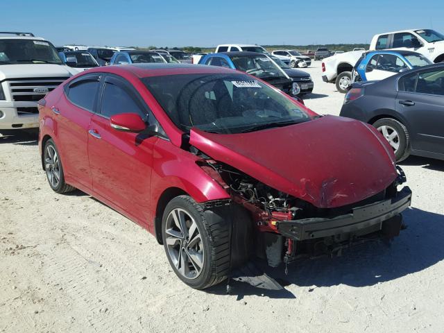 KMHDH4AE1EU186607 - 2014 HYUNDAI ELANTRA RED photo 1