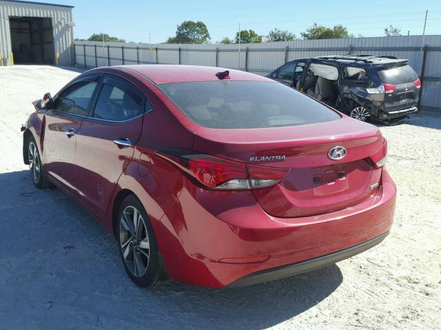 KMHDH4AE1EU186607 - 2014 HYUNDAI ELANTRA RED photo 3