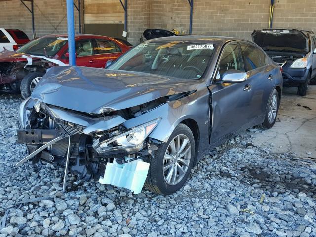 JN1BV7AP2FM338048 - 2015 INFINITI Q50 BASE GRAY photo 2