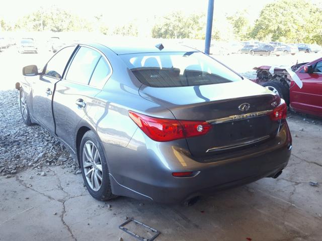 JN1BV7AP2FM338048 - 2015 INFINITI Q50 BASE GRAY photo 3