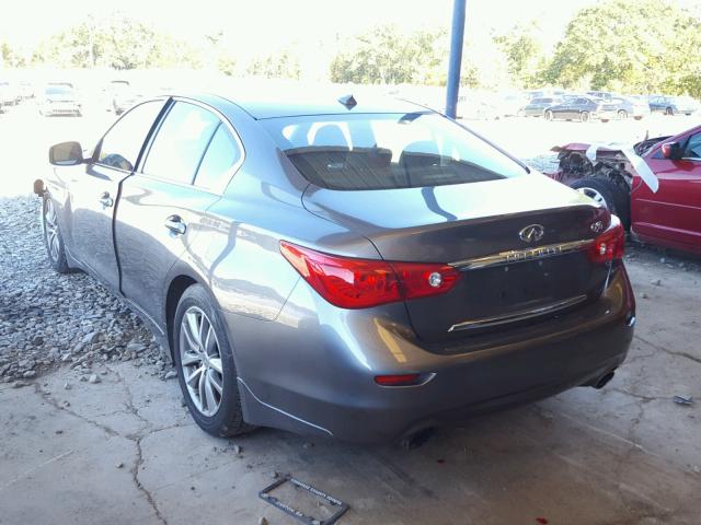 JN1BV7AP2FM338048 - 2015 INFINITI Q50 BASE GRAY photo 3