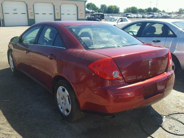 1G2ZF57B284129845 - 2008 PONTIAC G6 VALUE L RED photo 3