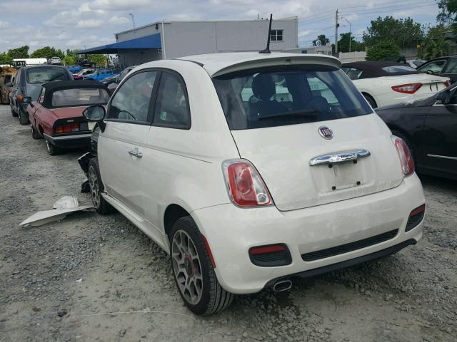 3C3CFFBR5DT515762 - 2013 FIAT 500 WHITE photo 3